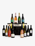 Selfridges wine hamper with 12 wines and wicker basket - British product