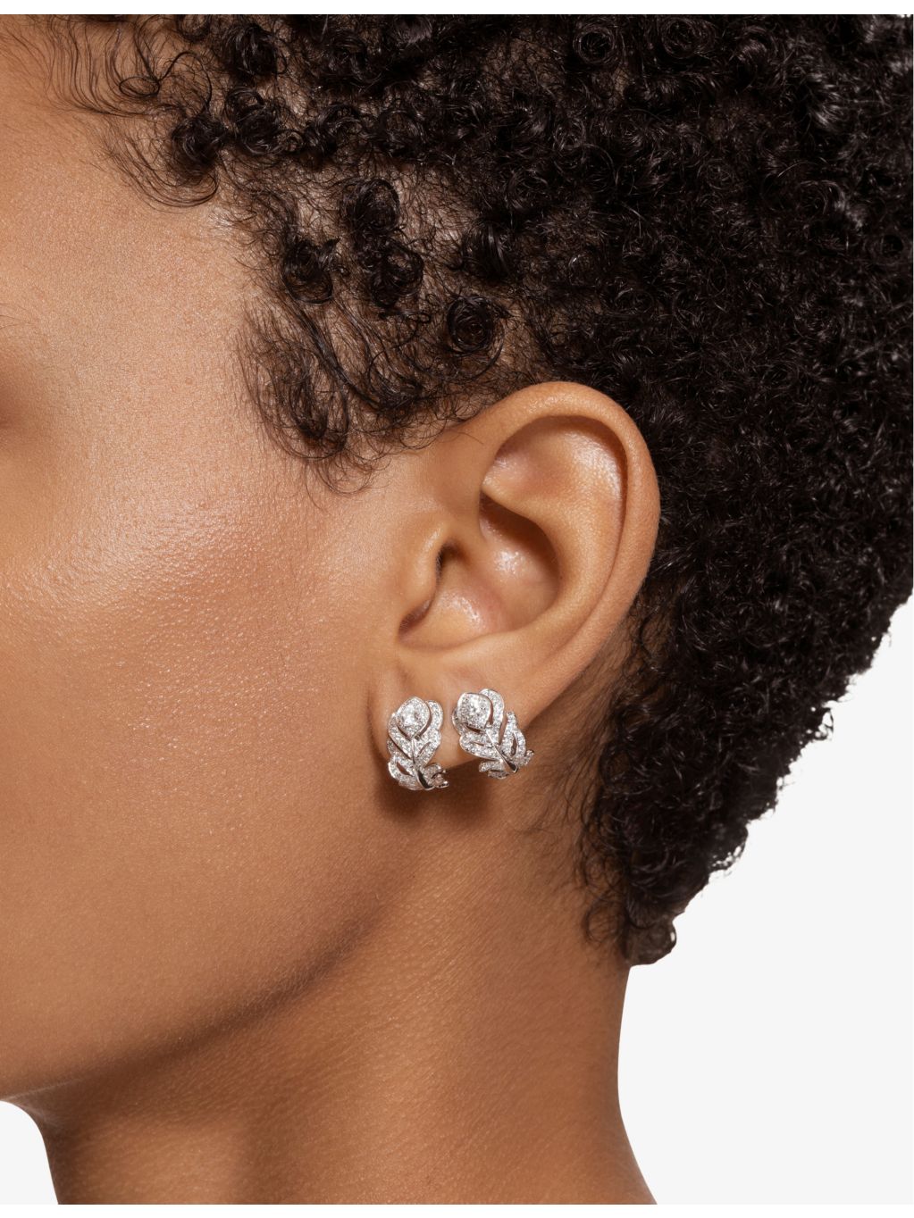 Boucheron Plume de Paon XS 0.80ct diamond stud earrings, UK version