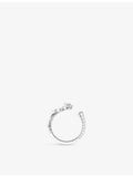 Boucheron Plume de Paon diamond ring XS 18ct white gold (British brand)