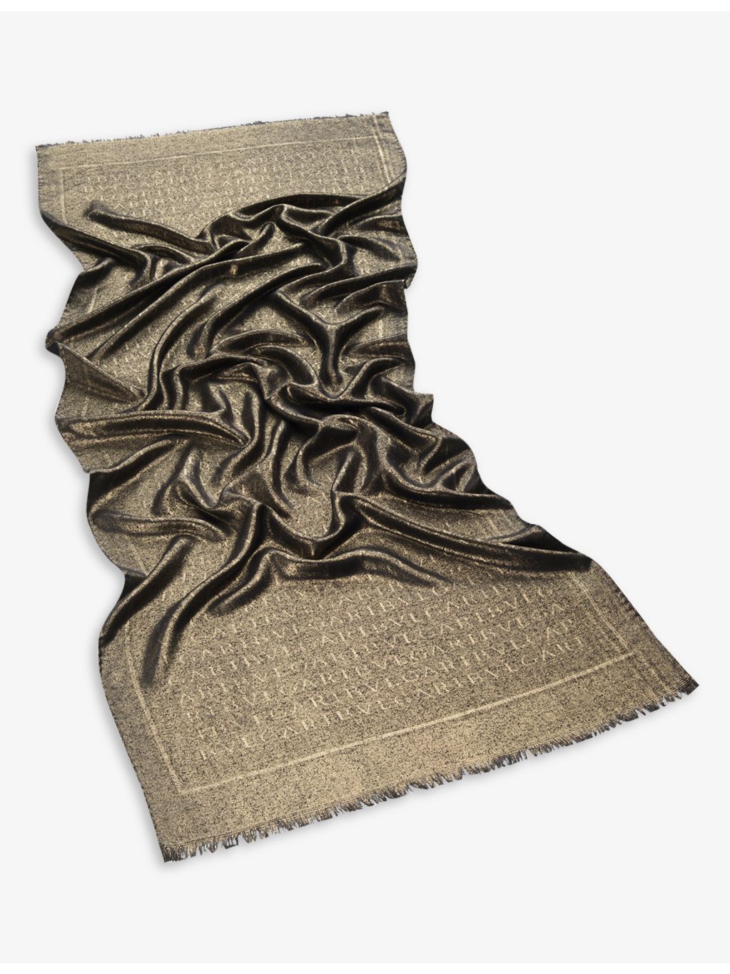 Bvlgari Lettere Maxi silk wool scarf 70cm - British product