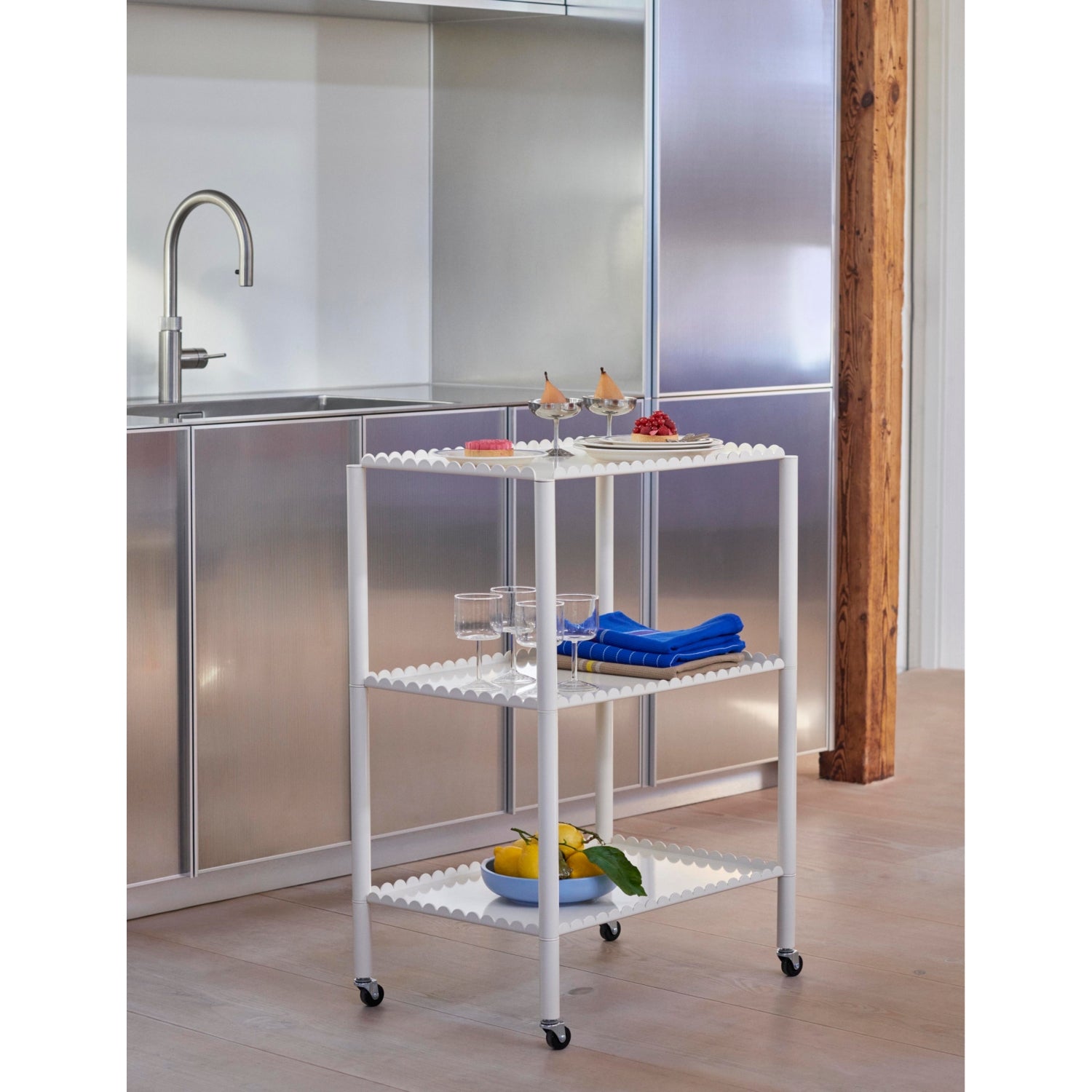 HAY three-tier steel trolley 87cm high - British product
