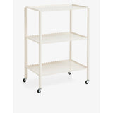 Three-tier coated-steel trolley - EGGSHELL