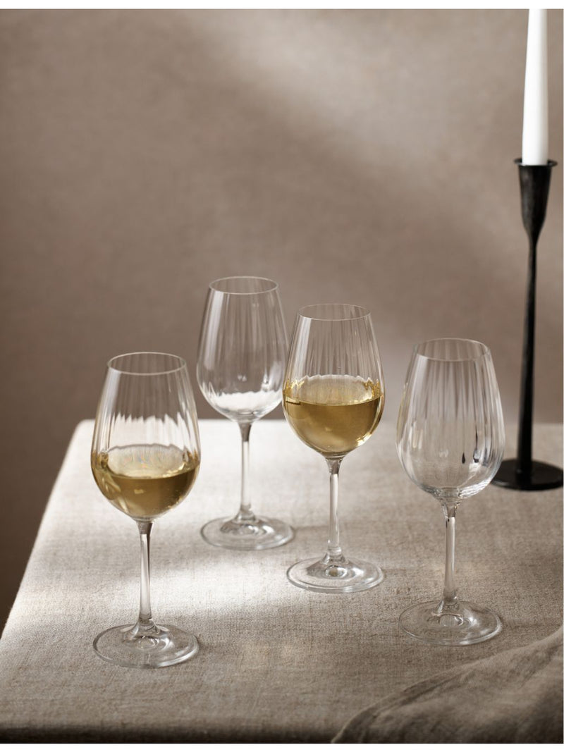 The White Company Sky Optic wine glasses, four, imported from the UK