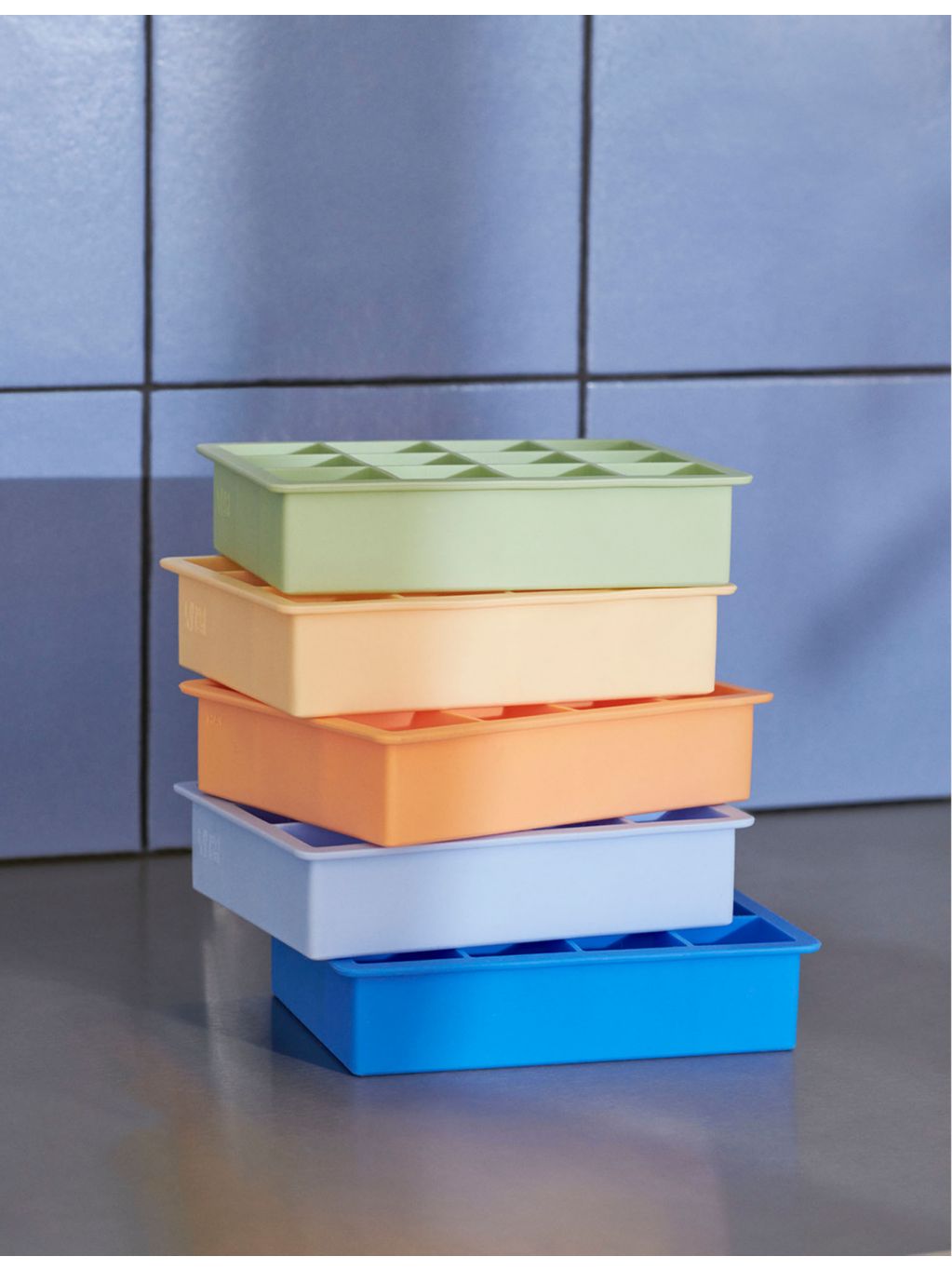 HAY silicone ice cube tray extra-large square 12 cubes, UK version