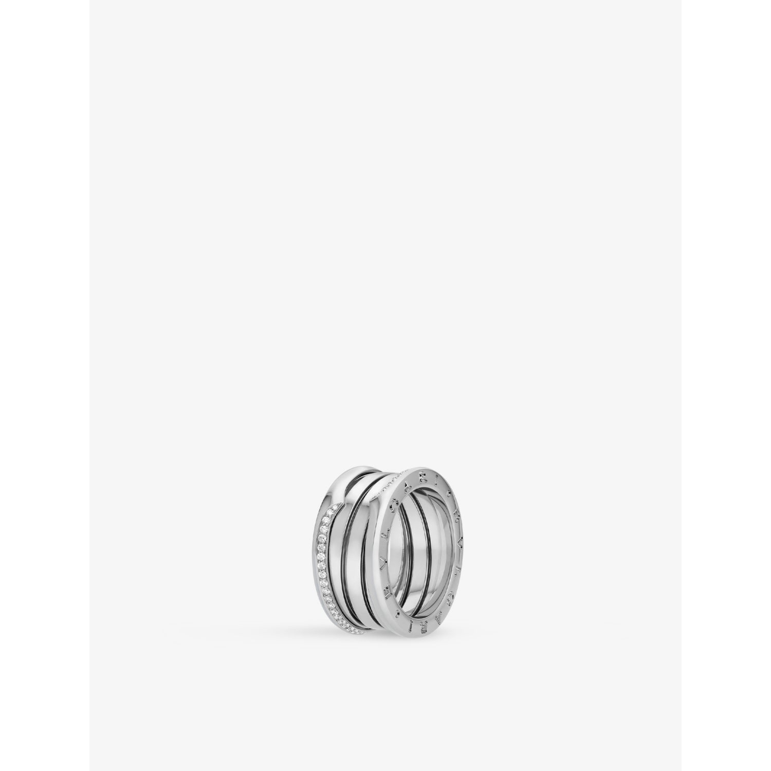 B.zero1 18ct white-gold and 0.31ct diamond ring - 53mm
