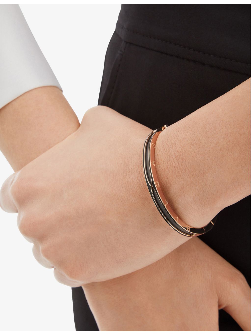 Bvlgari 18ct rose-gold bangle 19cm - British product