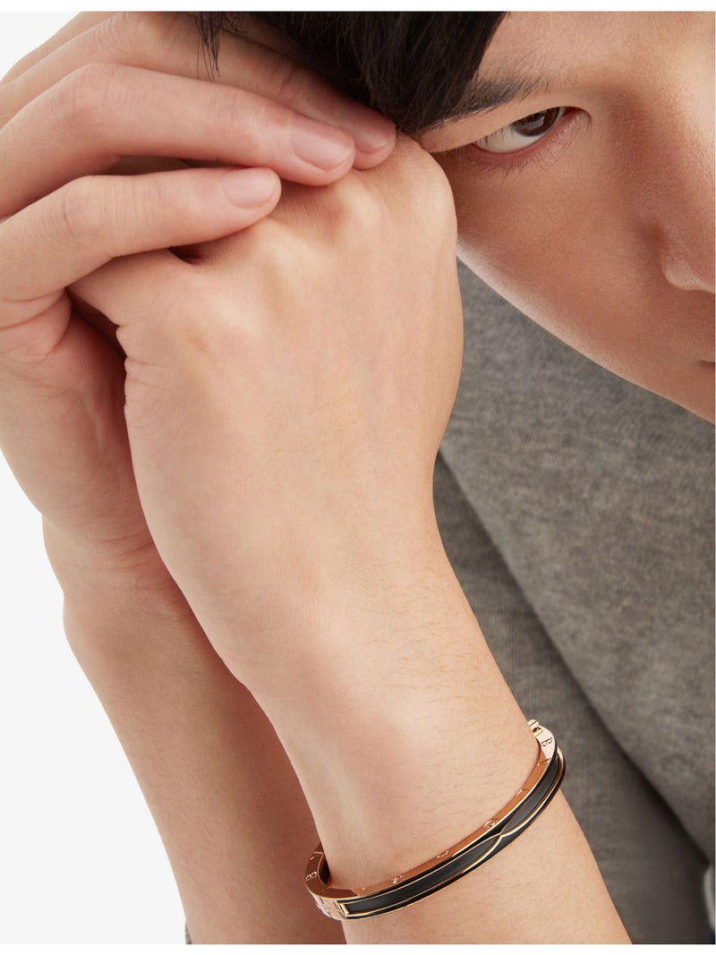 Bvlgari 18ct rose-gold bangle 19cm - British product