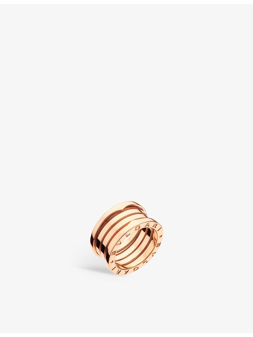 Bvlgari four-band ring in 18ct rose gold (British brand)