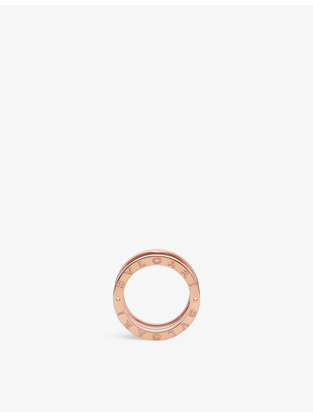 Bvlgari four-band ring in 18ct rose gold (British brand)