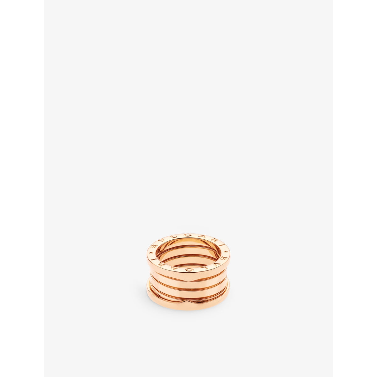 B.zero1 four-band 18ct rose-gold ring - 55mm