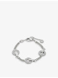 Bvlgari 18ct white gold diamond bracelet 0.53ct with 17-19cm chain (British brand)