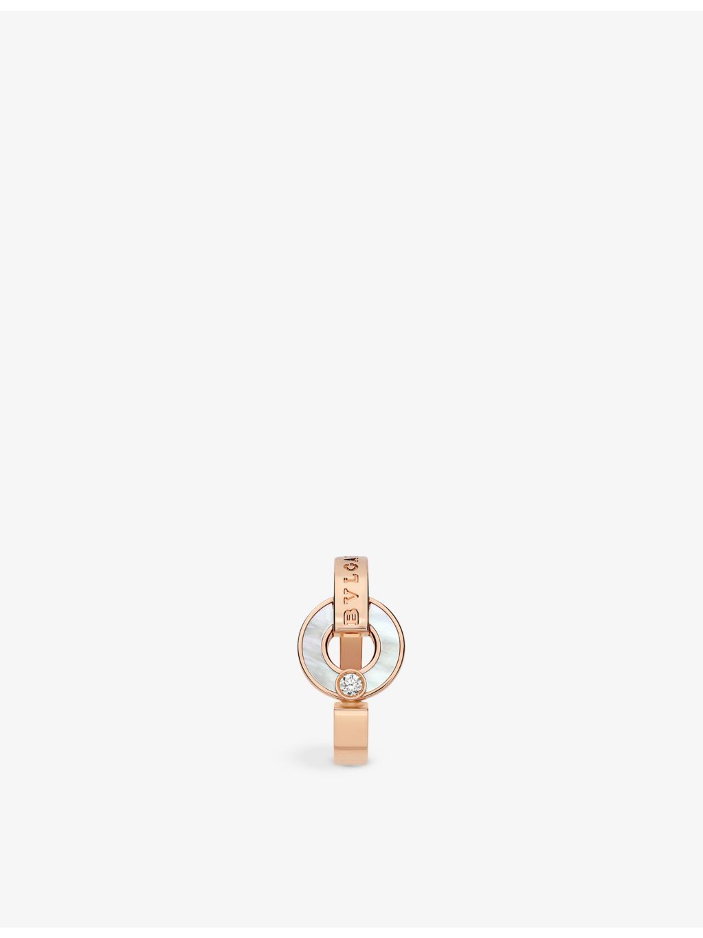 Bvlgari rose gold diamond ring with mother-of-pearl, imported from the UK