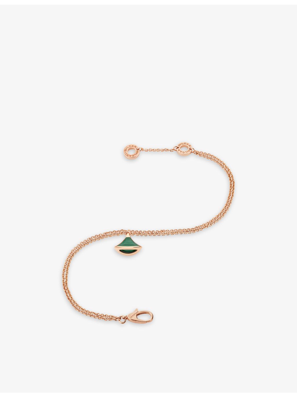 Bvlgari Divas' Dream 18ct rose gold malachite bracelet - British product
