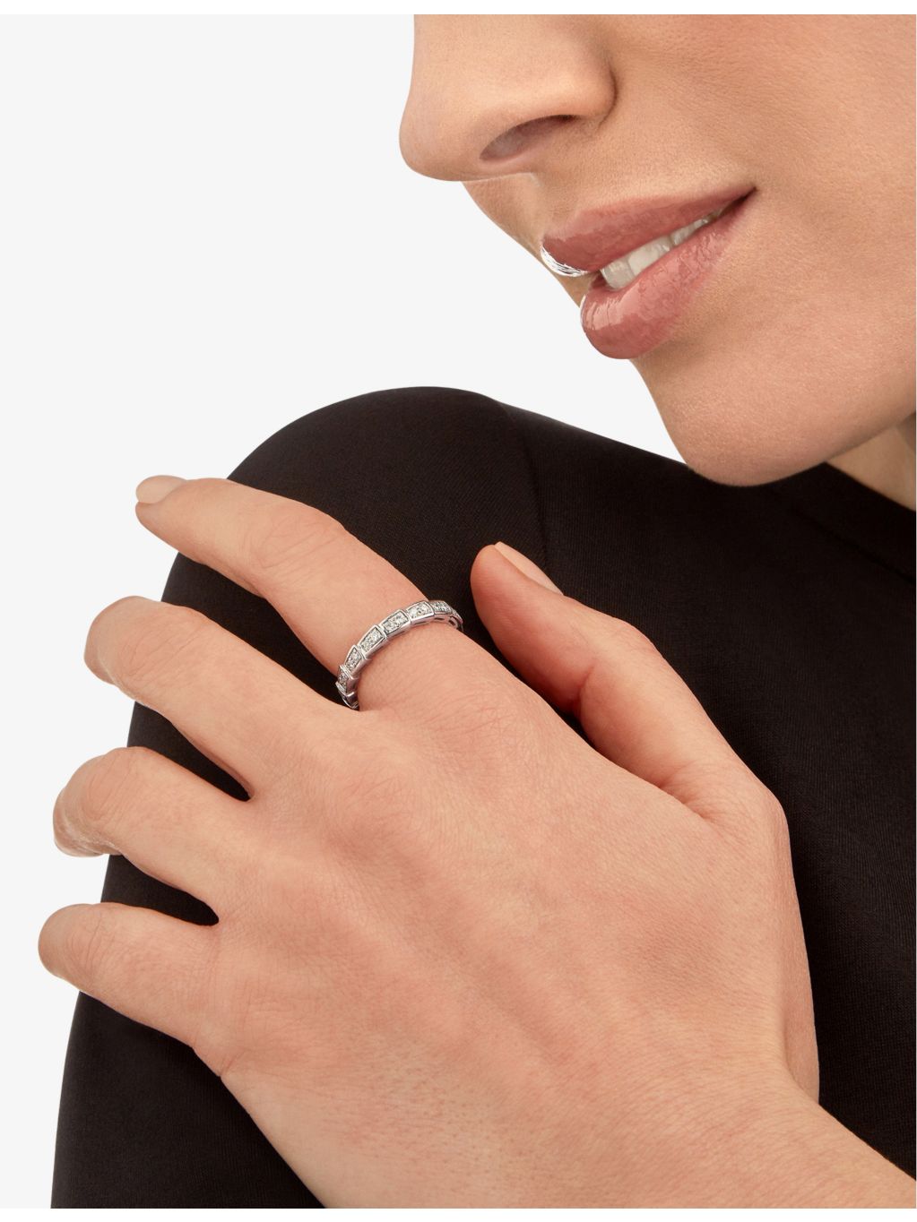 Bvlgari Serpenti Viper 0.45ct diamond ring, UK version