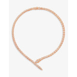 Serpenti Viper 18ct rose-gold and 5.26ct diamond necklace - S