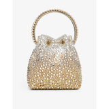 Jimmy Choo Bon Bon satin top-handle bag with crystals (British brand)