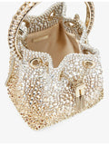 Jimmy Choo Bon Bon satin top-handle bag with crystals (British brand)
