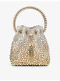 Jimmy Choo Bon Bon satin top-handle bag with crystals (British brand)
