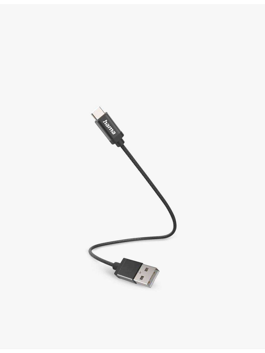 Hama USB-A to USB-C braided charging cable 20cm (British brand)