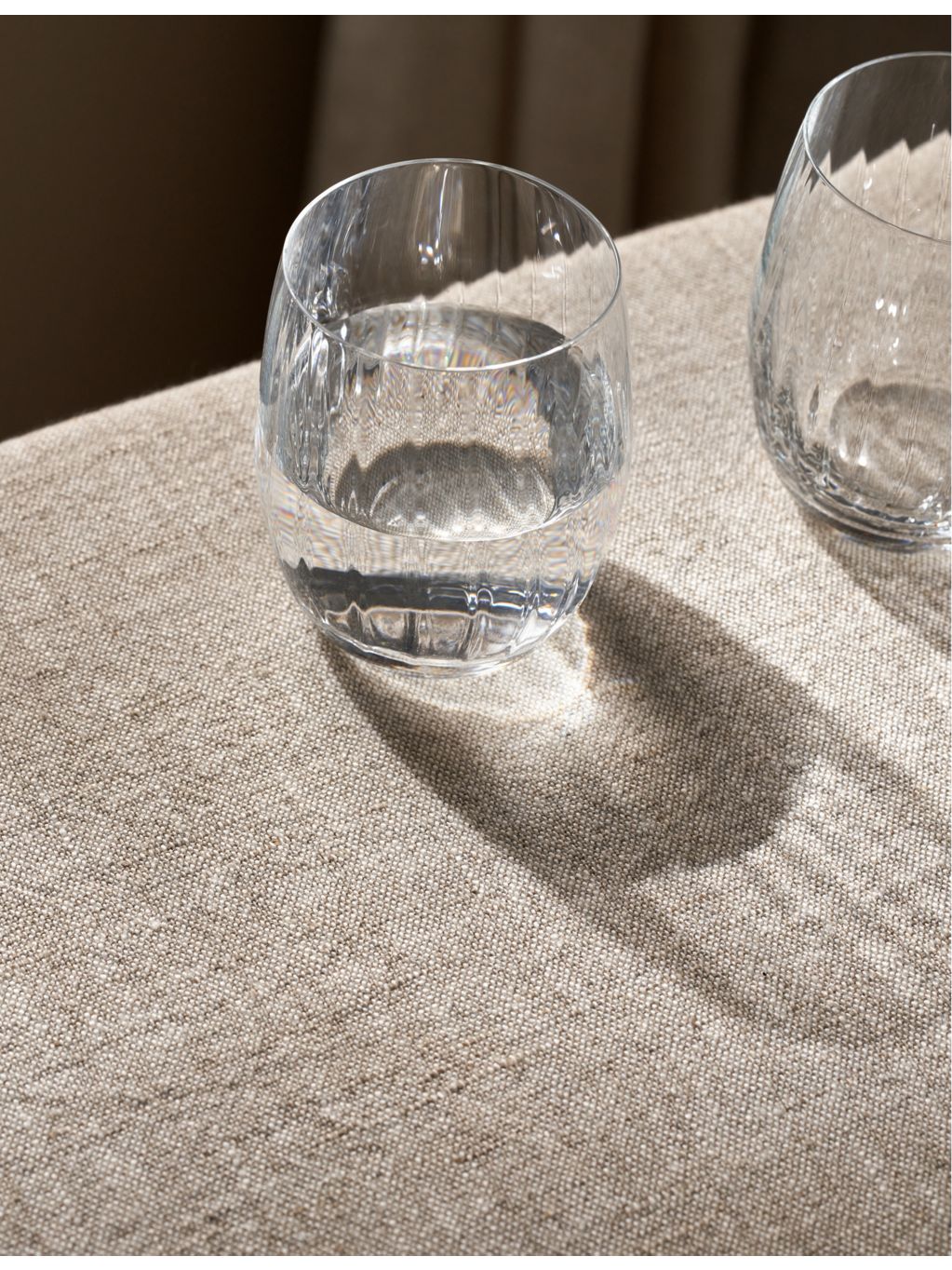 The White Company Skye Optic tumbler glasses set of four (British brand)