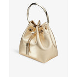 Jimmy Choo Bon Bon metallic-leather top-handle bag, imported from the UK