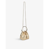 Jimmy Choo Bon Bon metallic-leather top-handle bag, imported from the UK