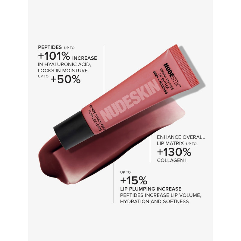 Nudestix Hydra-Peptide lip butter shea and avocado 10ml, imported from the UK