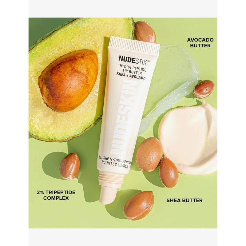 Nudestix Hydra-Peptide lip butter shea and avocado 10ml, imported from the UK