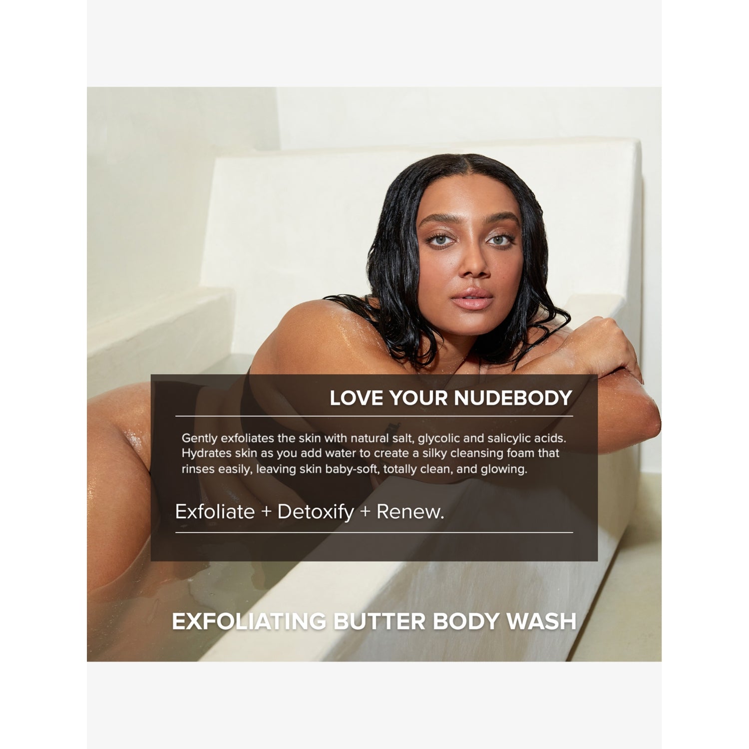NUDESTIX Exfoliating Butter body wash 240g, imported from the UK