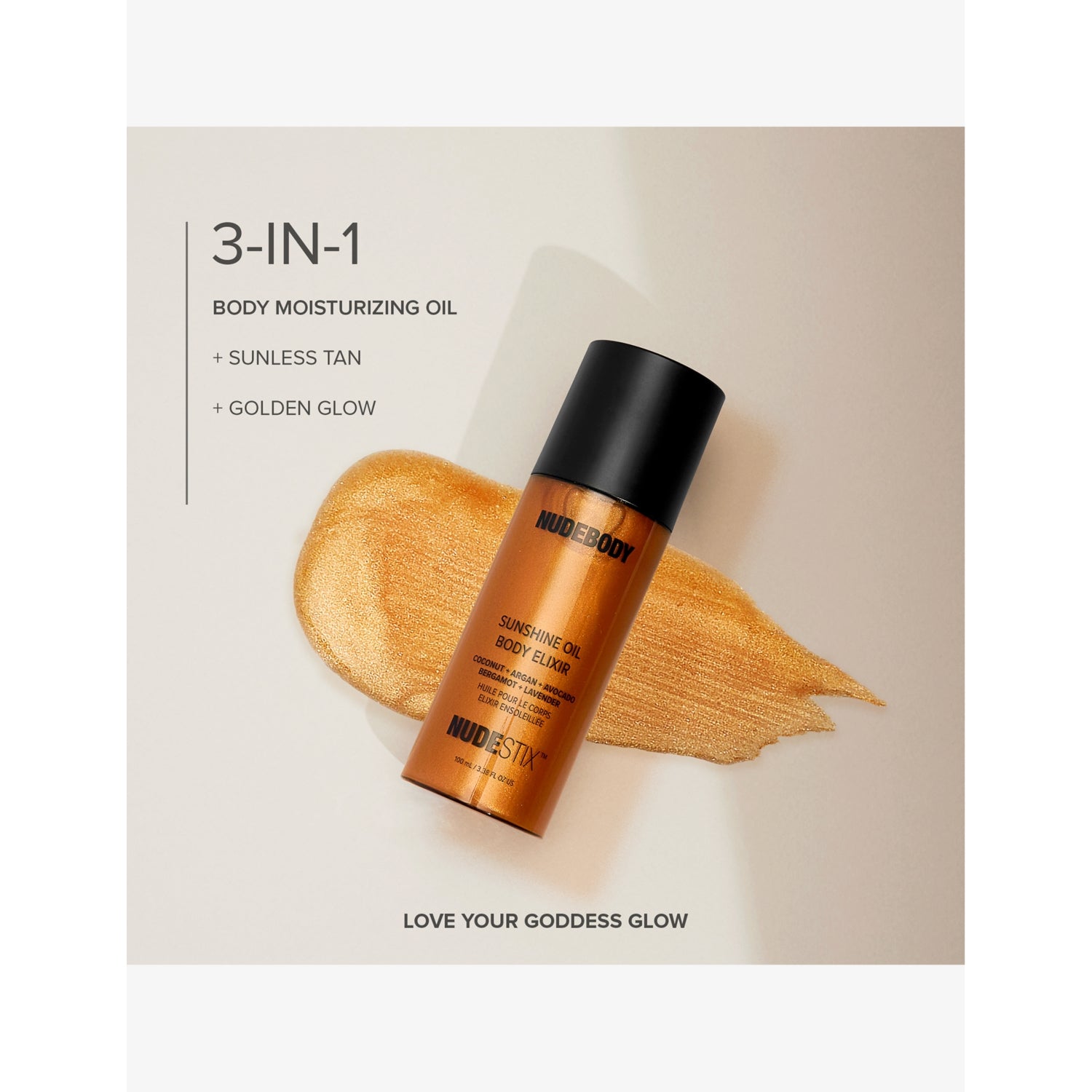 NUDESTIX Sunshine Oil body elixir 100ml, UK version