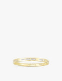 APM Monaco Bonheur Morse Code 18ct Yellow Gold-Plated Metal Alloy and Zirconia Bangle