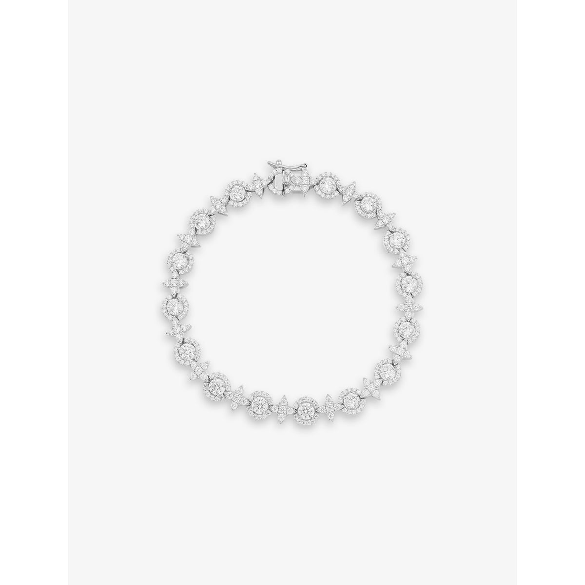 Météorites Circles sterling-silver and pavé zirconia bracelet - S