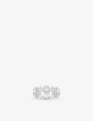 APM Monaco Météorites Circles Sterling Silver and Pavé Zirconia Ring
