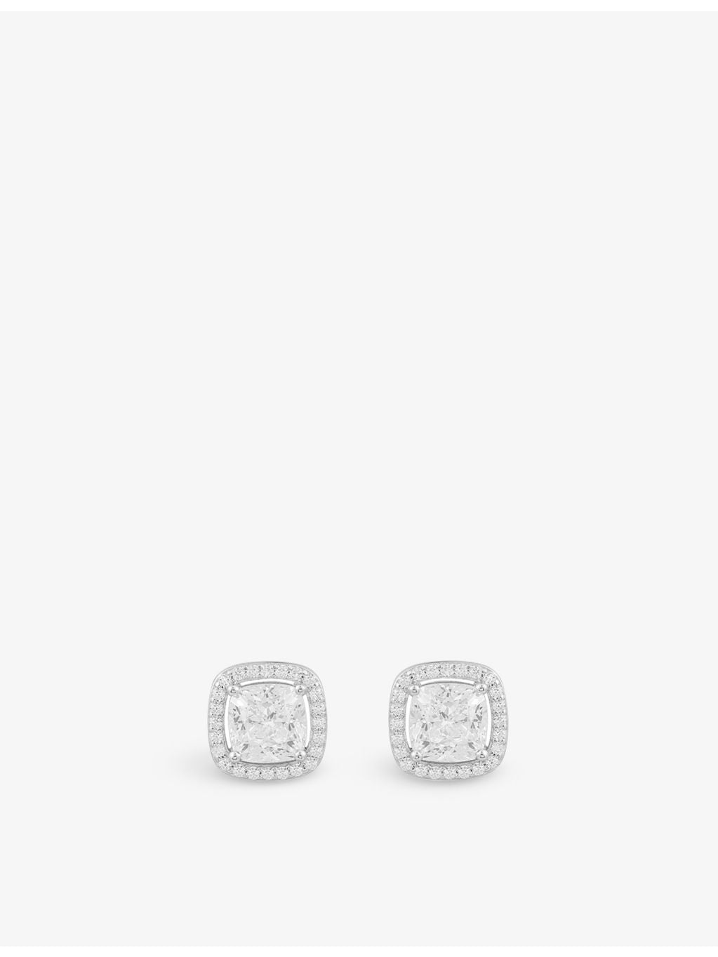 APM Monaco square zirconia stud earrings 0.9cm - British product