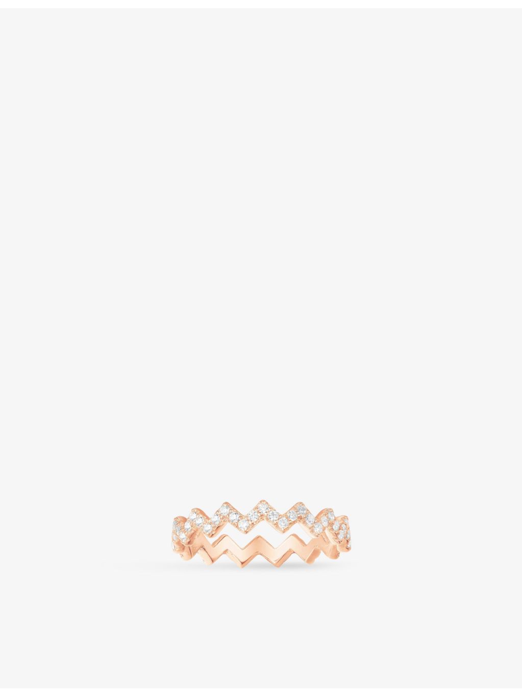 APM Monaco rose alloy cubic zirconia ring, UK version