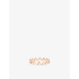 Up and Down rose-alloy and cubic-zirconia ring - M