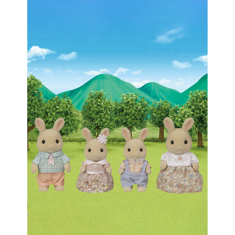 Sylvanian Families Milk Rabbit Family toy set 20cm, UK version