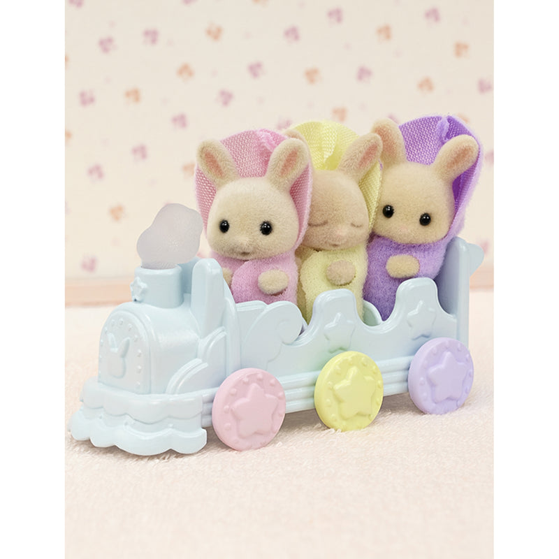 Sylvanian Families milk rabbit triplets bathtime playset 20cm (British brand)