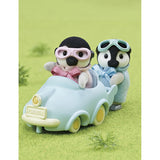 Sylvanian Families penguin baby playset with goggles and pushcart - British product