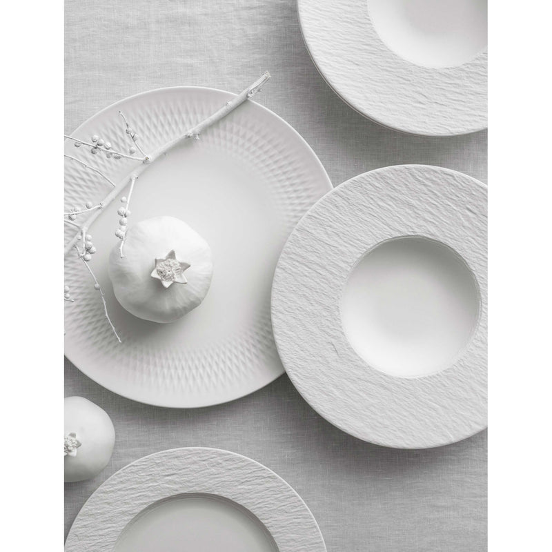 Villeroy & Boch Rock Blanc porcelain plates set of six, UK version