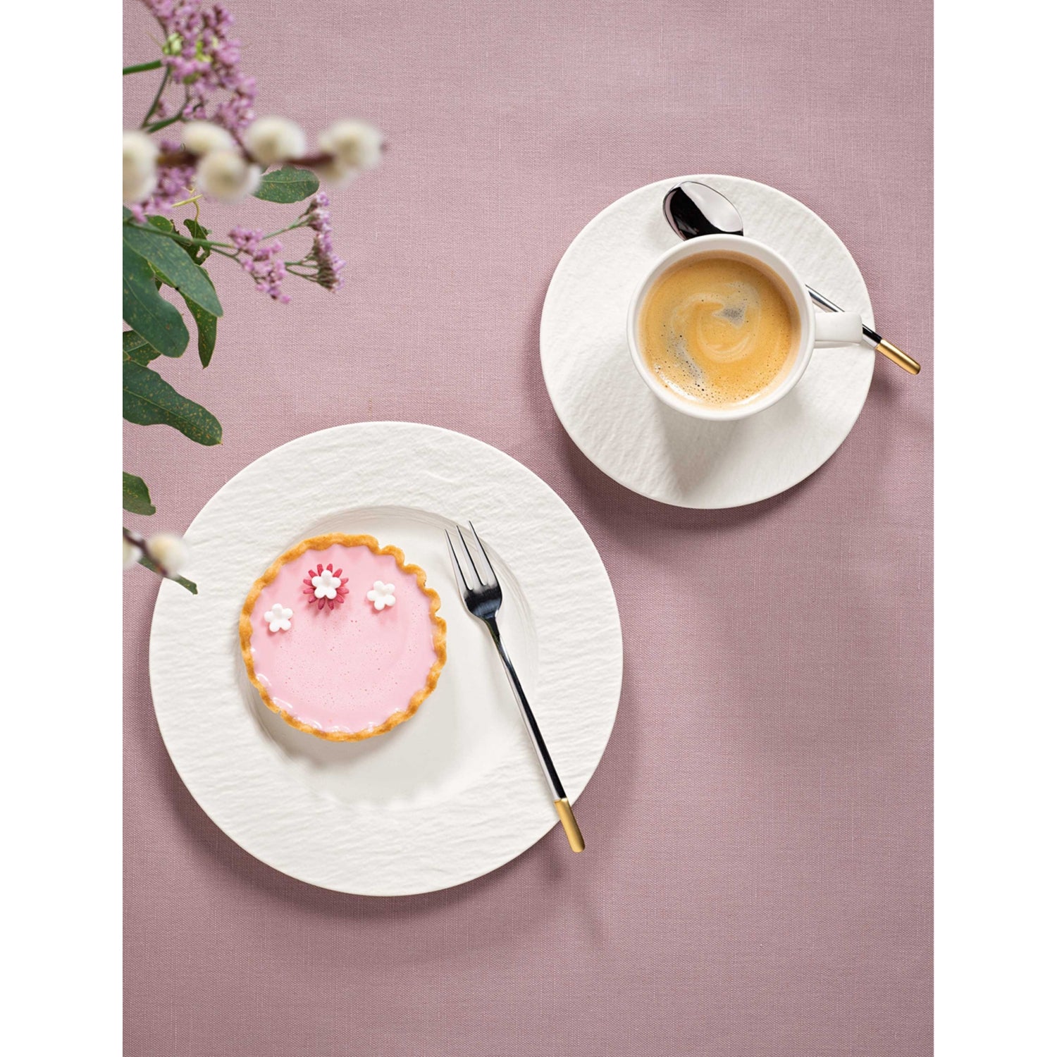 Villeroy & Boch Rock Blanc porcelain plates set of six, UK version