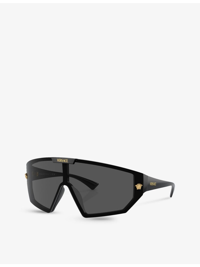 Versace VE4461 irregular-frame acetate sunglasses, imported from the UK