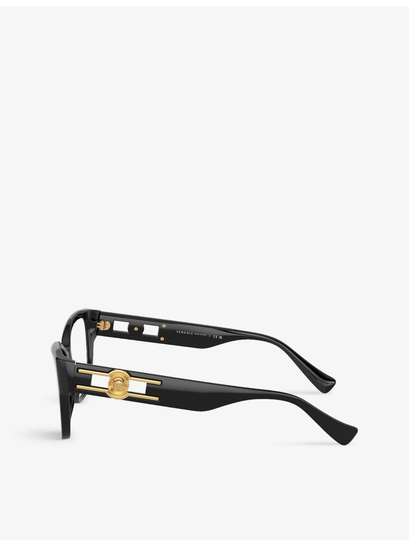 Versace square-frame plastic glasses VE3347, imported from the UK