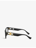 Versace square-frame plastic glasses VE3347, imported from the UK