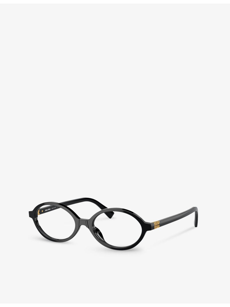 Miu Miu oval acetate eyeglasses MU 01XV clear lenses (British brand)