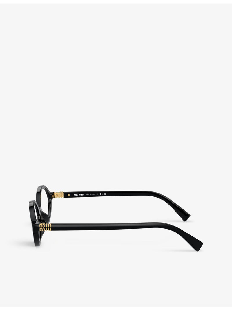 Miu Miu oval acetate eyeglasses MU 01XV clear lenses (British brand)