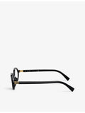 Miu Miu oval acetate eyeglasses MU 01XV clear lenses (British brand)