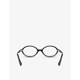Miu Miu oval acetate eyeglasses MU 01XV clear lenses (British brand)