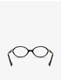 Miu Miu oval acetate eyeglasses MU 01XV clear lenses (British brand)