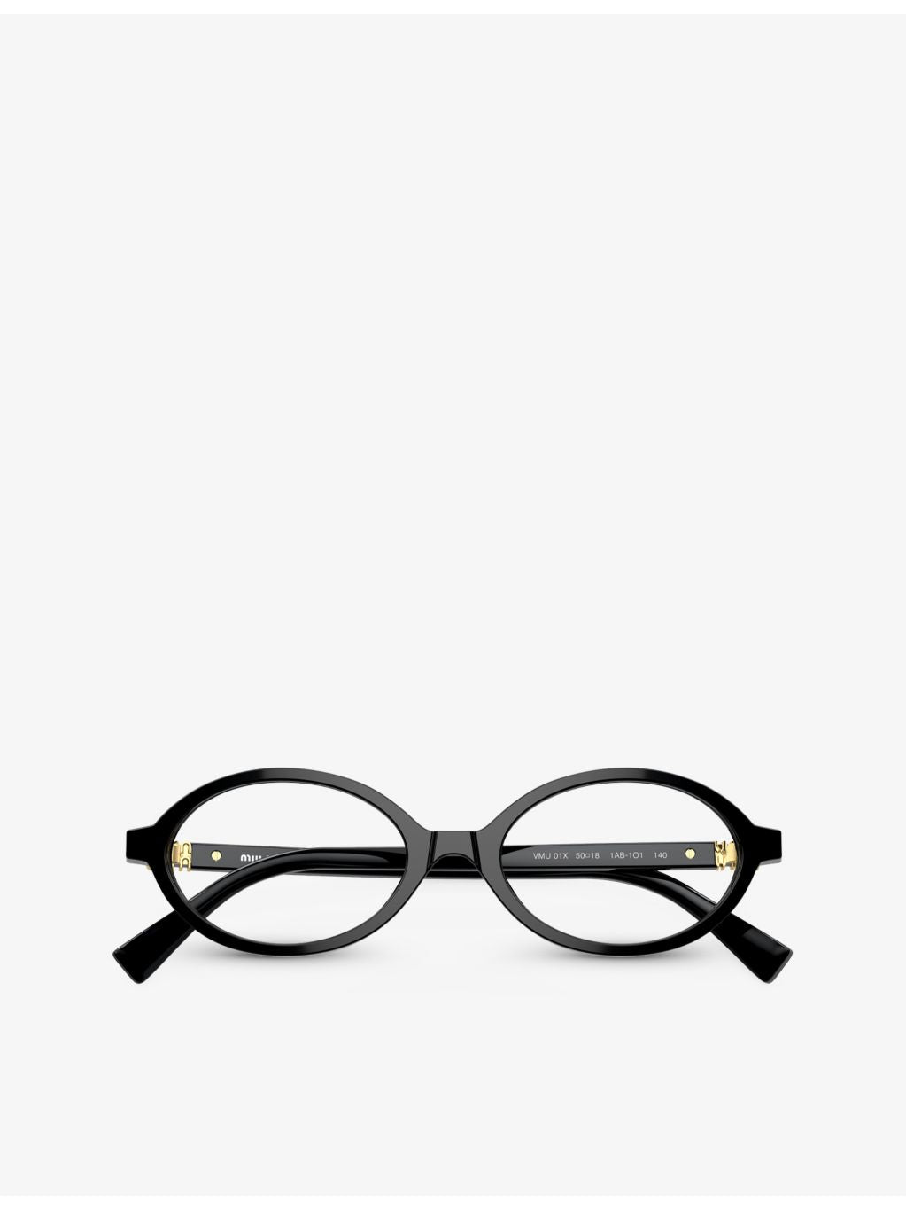 Miu Miu oval acetate eyeglasses MU 01XV clear lenses (British brand)